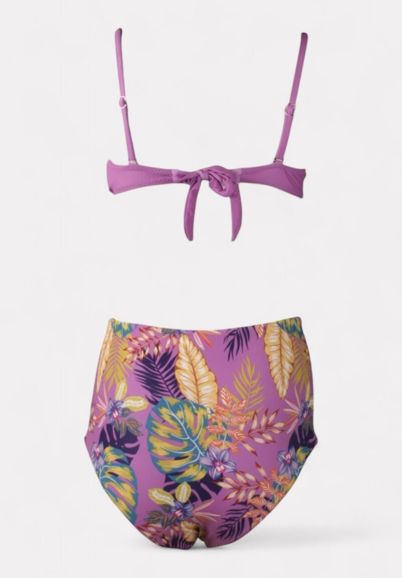 Γυναικείο Μπικίνι Ψηλόμεσο Μωβ-Τροπικό