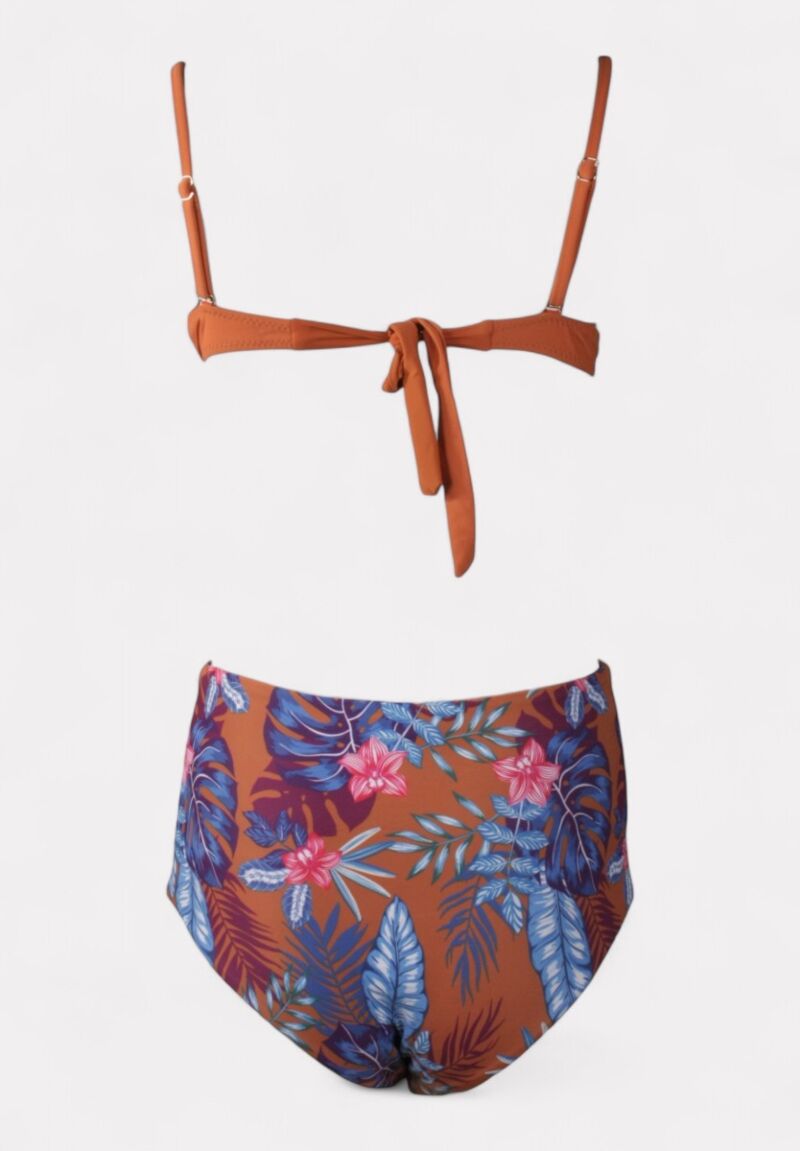 Γυναικείο Μπικίνι Ψηλόμεσο Πορτοκαλί -Τροπικό