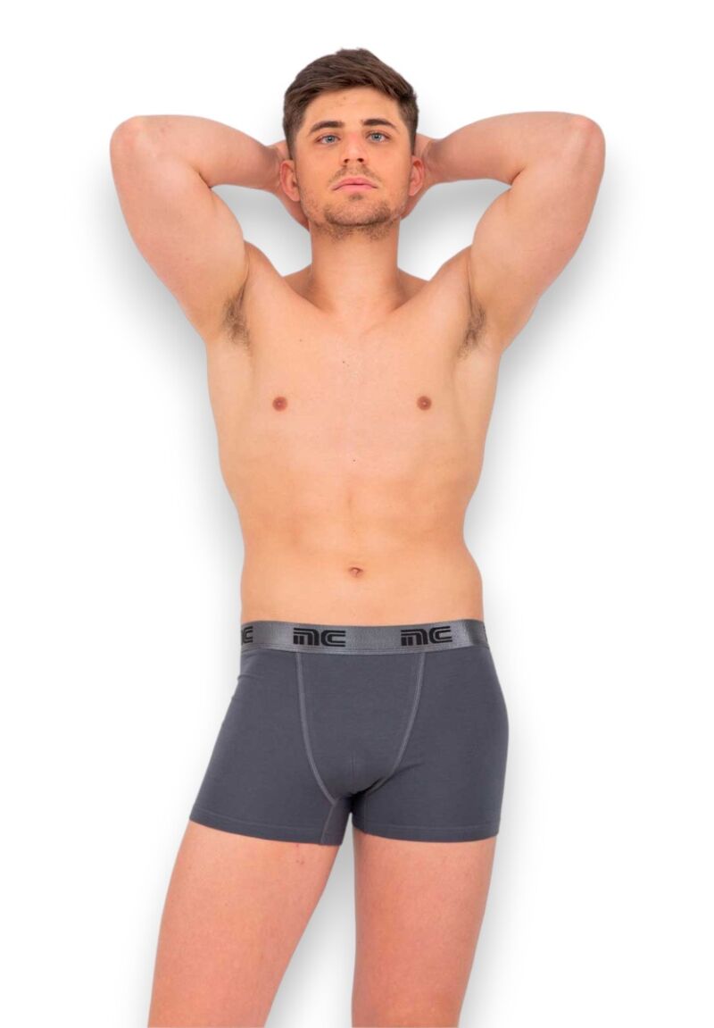 Boxer Ανδρικό με Χρωματιστό Λάστιχο Nina Club Anthracite Metal