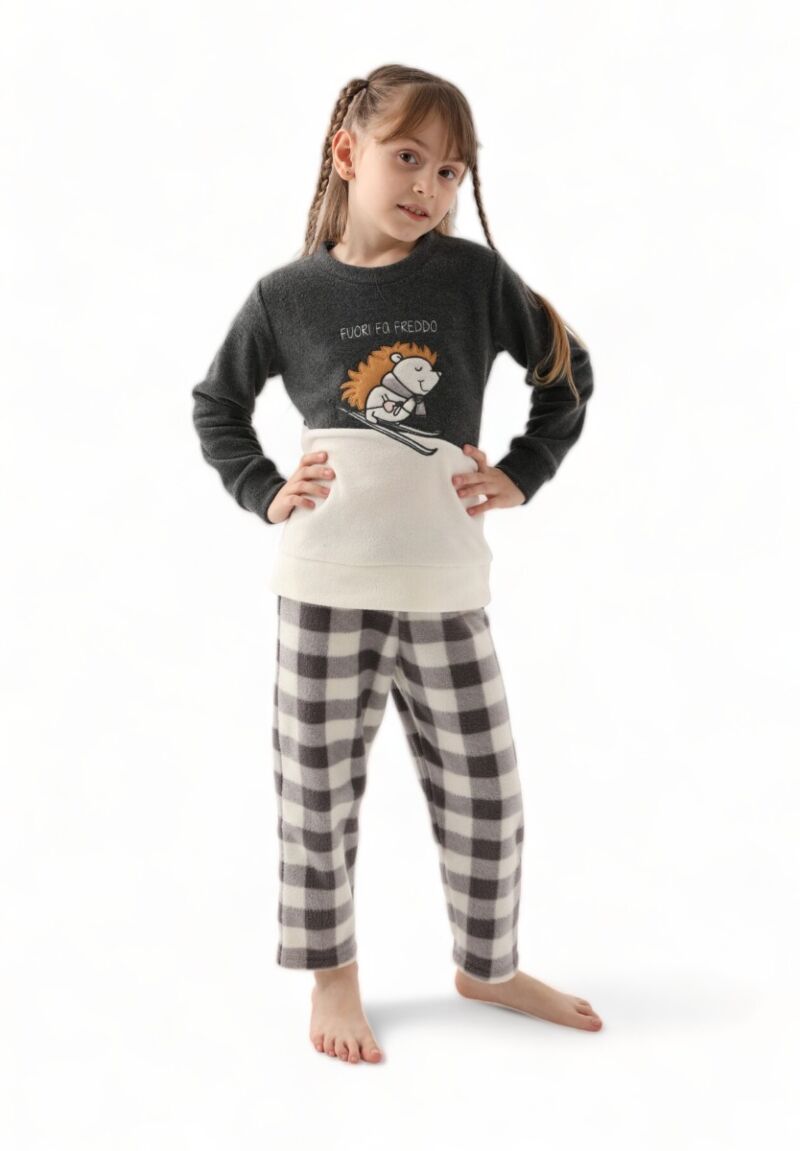 Πιτζάμα για κορίτσι Polar Fleece Arnetta Fuori fa freddo