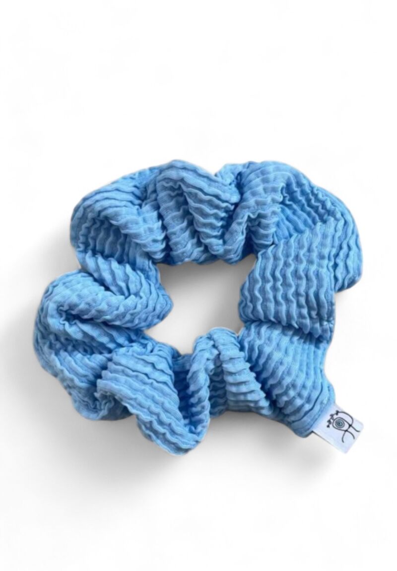 Crinkle Scrunchie Baby Blue