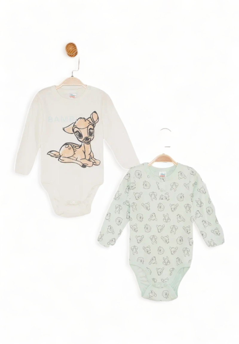 Κορμάκια Βρεφικά Cimpa με μακρύ μανίκι σετ 2τεμαχίων Bambi της Disney