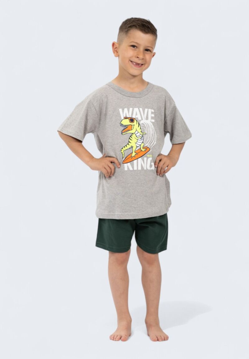 Παιδική Πιτζάμα Nina Club "Wave King" Γκρι Πράσινο