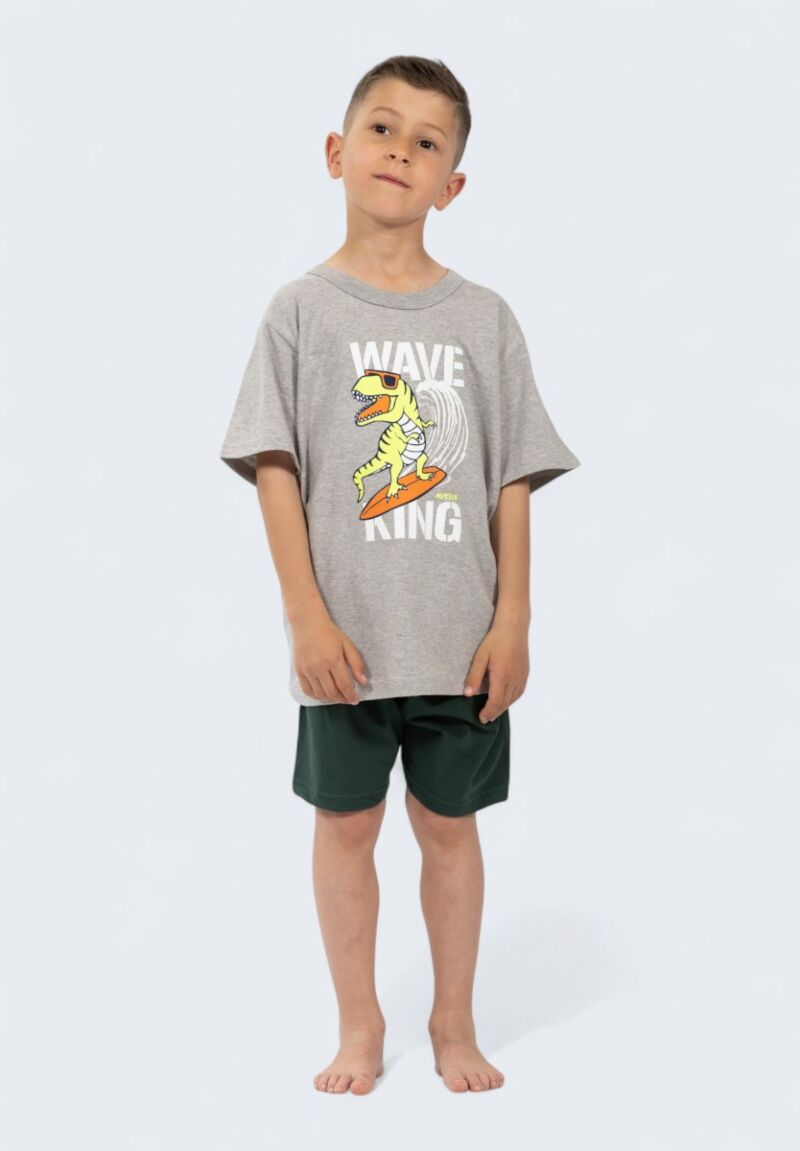 Παιδική Πιτζάμα Nina Club "Wave King" Γκρι Πράσινο
