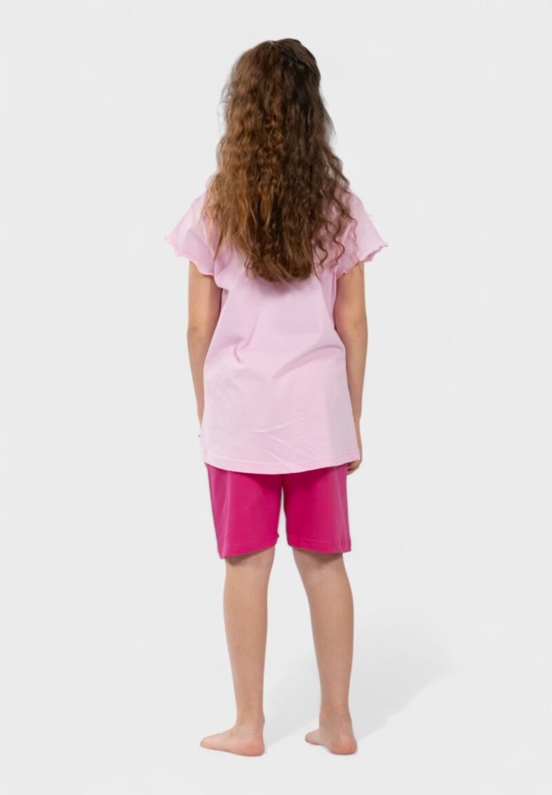 Παιδική Πιτζάμα Nina Club Bubble Strawberry Milk Ροζ 100% Βαμβακερή