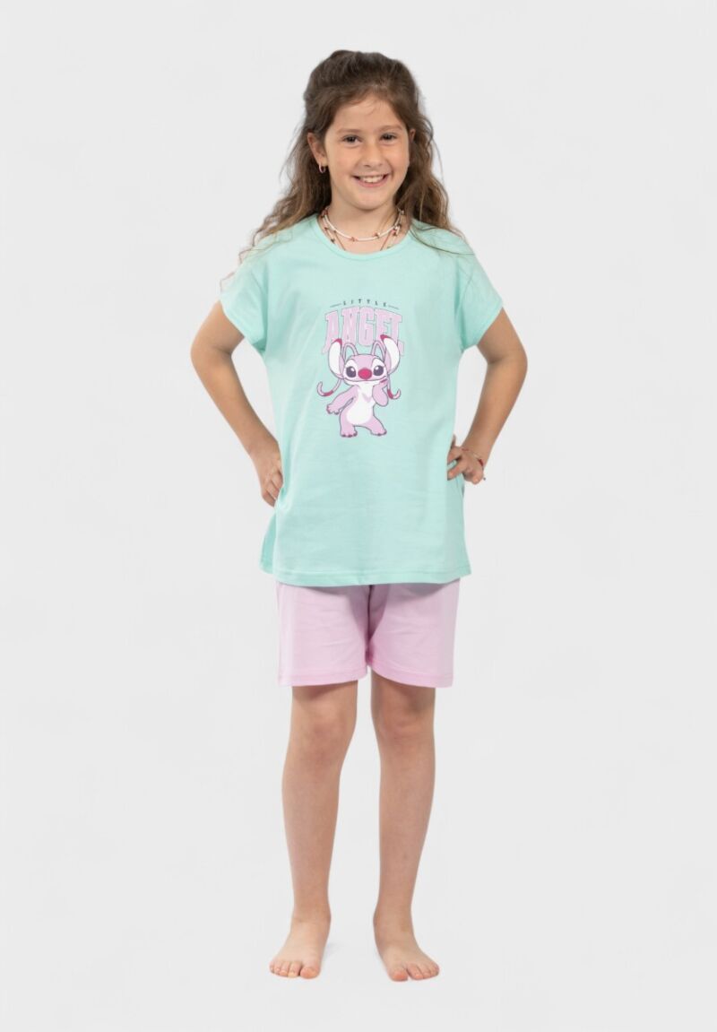 Παιδική Πιτζάμα Nina Club "Little Angel" – Τιρκουάζ & Ροζ – Nina Club | 100% Βαμβάκι