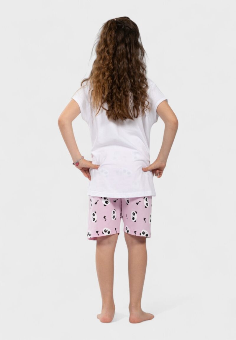 Πιτζάμα Εφηβική Panda Nina Club 100% Βαμβάκι Ροζ