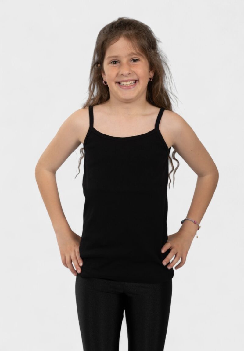 Παιδικό Φανελάκι Τιράντα Μαύρο Nina Club