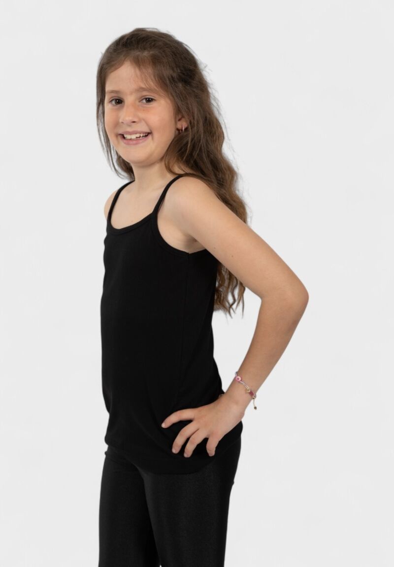 Παιδικό Φανελάκι Τιράντα Μαύρο Nina Club