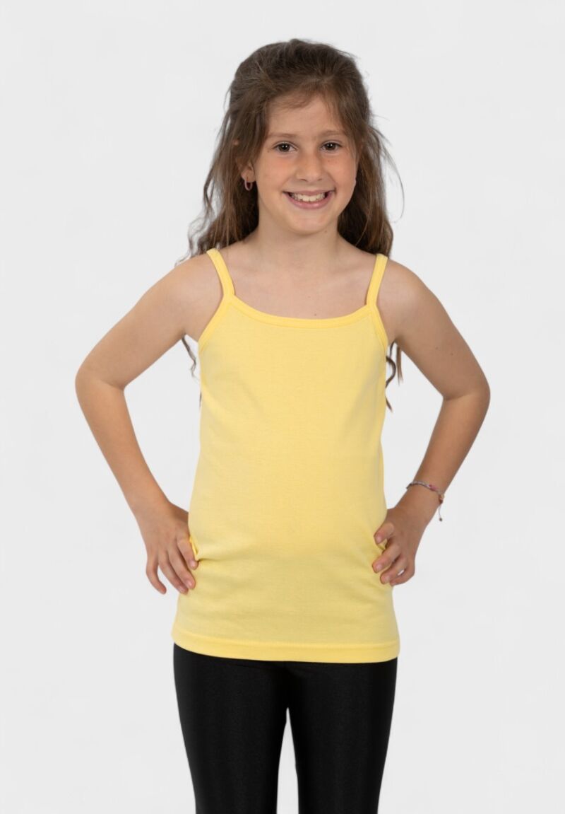 Παιδικό Φανελάκι Τιράντα Κίτρινο Nina Club