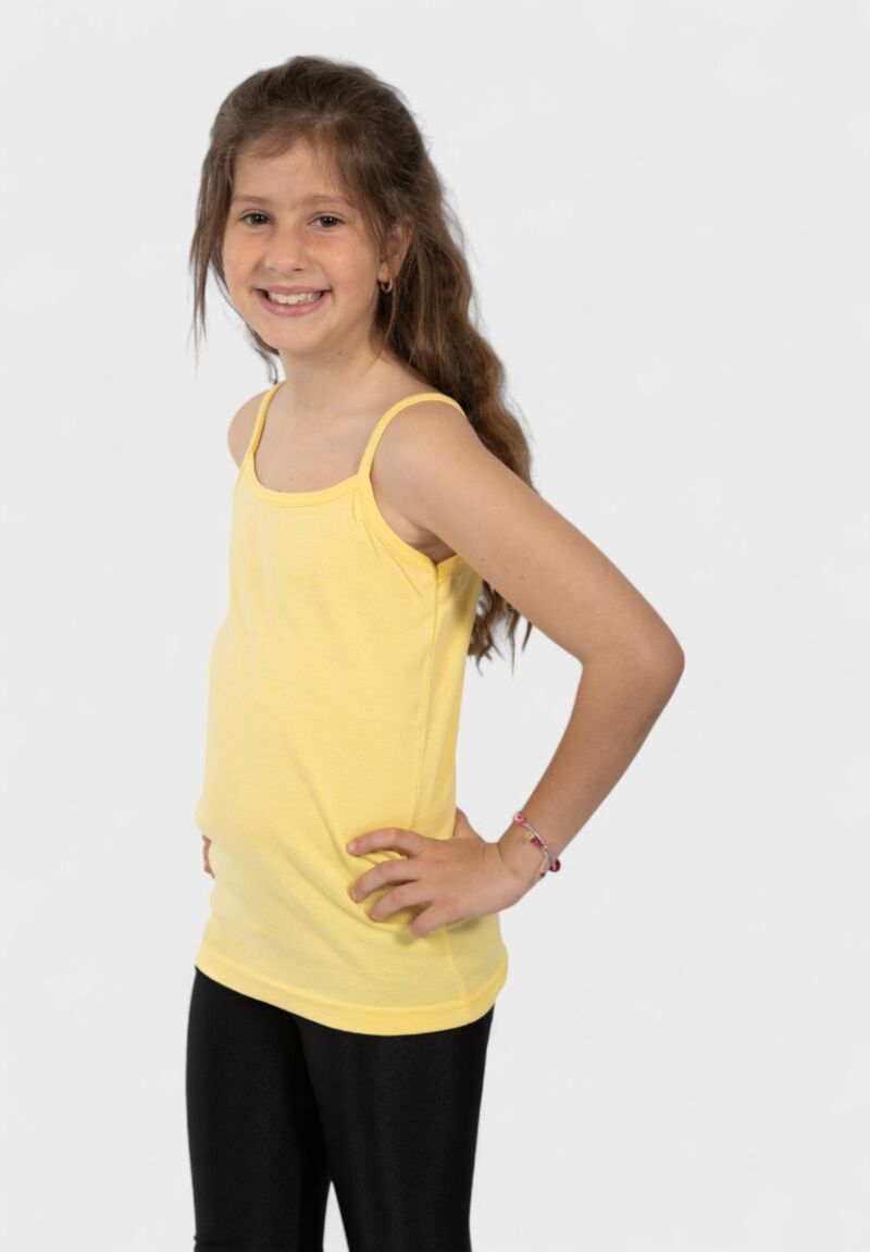 Παιδικό Φανελάκι Τιράντα Κίτρινο Nina Club