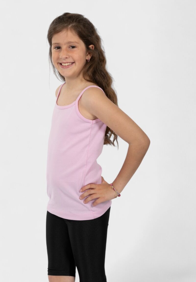 Παιδικό Φανελάκι Τιράντα Ροζ Nina Club