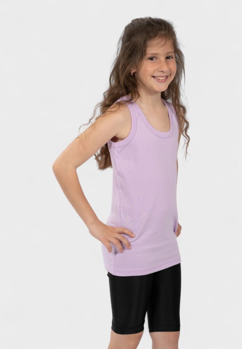 Φανελάκι παιδικό αμάνικο λιλά Nina Club 100% βαμβάκι