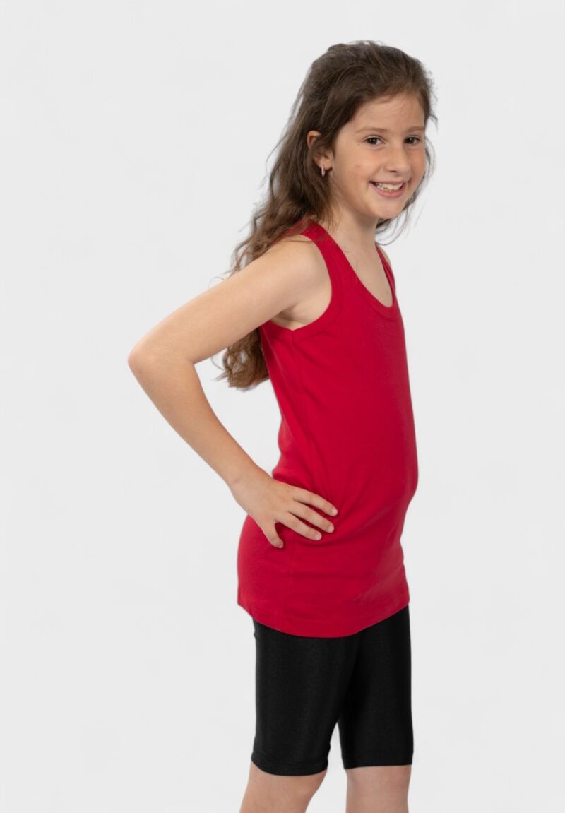 Φανελάκι παιδικό αμάνικο κόκκινο Nina Club 100% βαμβάκι