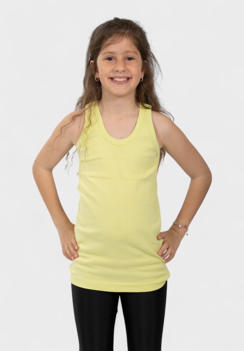 Φανελάκι παιδικό αμάνικο λαχανί Nina Club 100% βαμβάκι