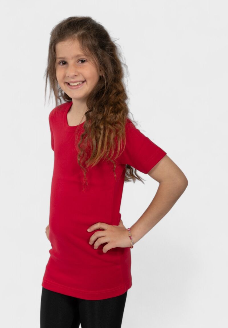 Παιδικό Φανελάκι Κοντομάνικο Κόκκινο Nina Club | 100% Bαμβάκι