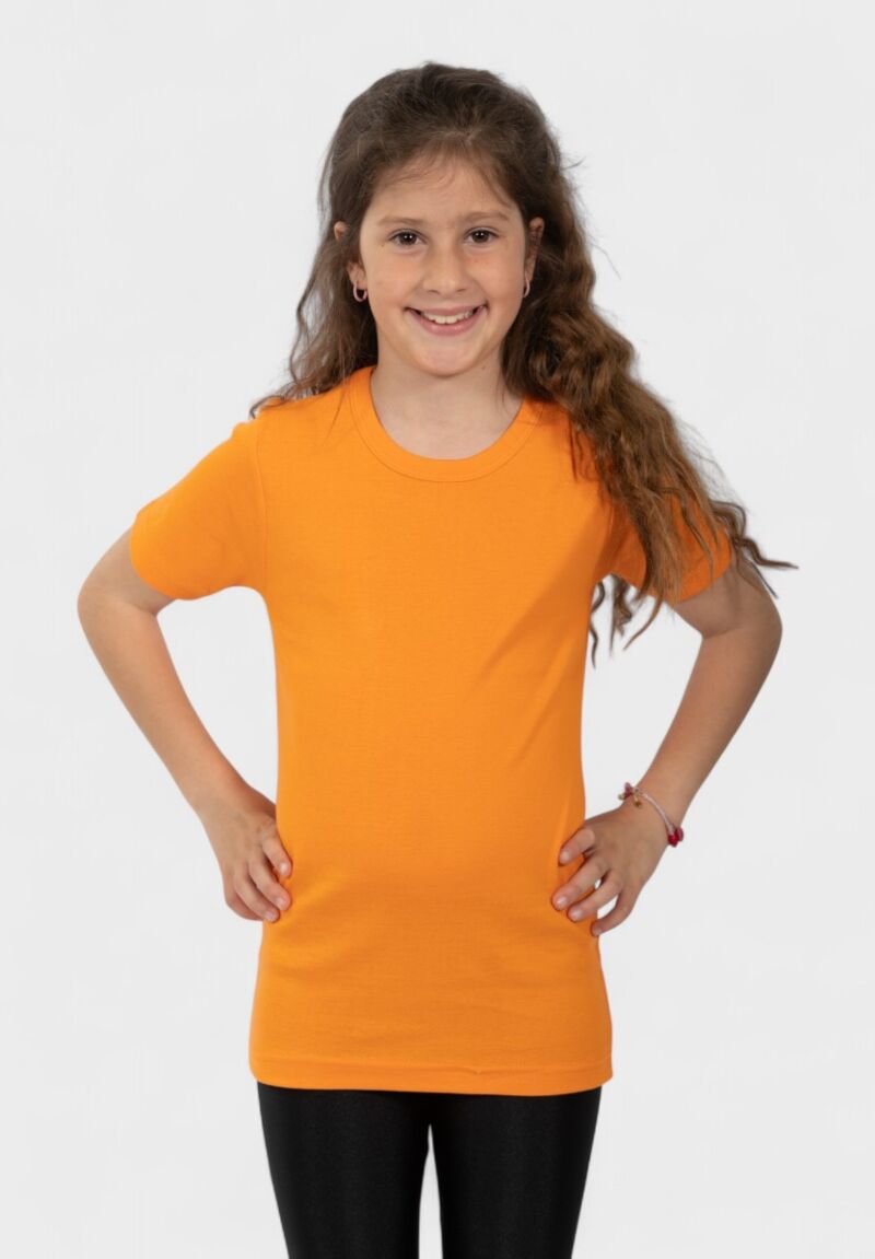 Παιδικό Φανελάκι Κοντομάνικο Πορτοκαλί Nina Club | 100% Bαμβάκι