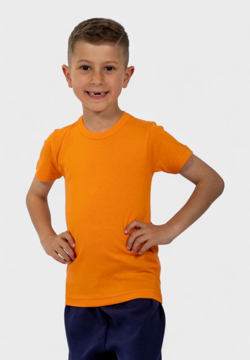 Παιδικό Φανελάκι Κοντομάνικο Πορτοκαλί Nina Club | 100% Bαμβάκι