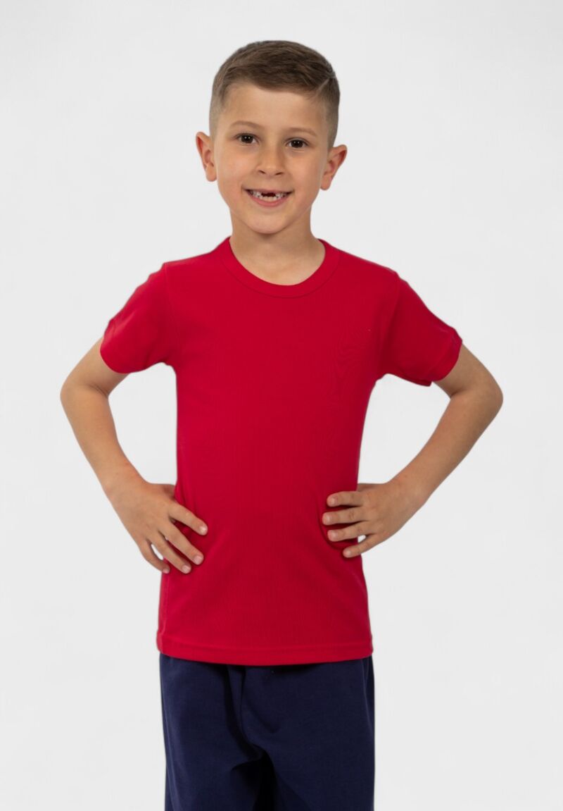 Παιδικό Φανελάκι Κοντομάνικο Κόκκινο Nina Club | 100% Bαμβάκι