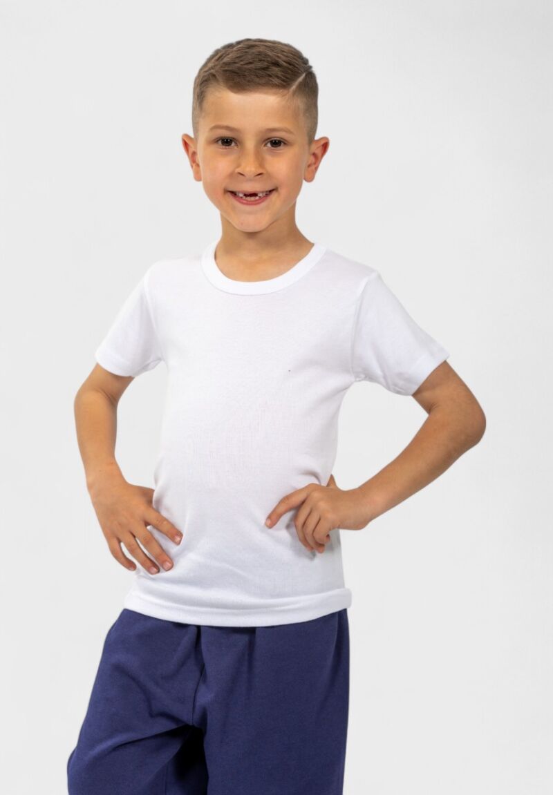 Παιδικό Φανελάκι Κοντομάνικο Λευκό Nina Club | 100% Bαμβάκι