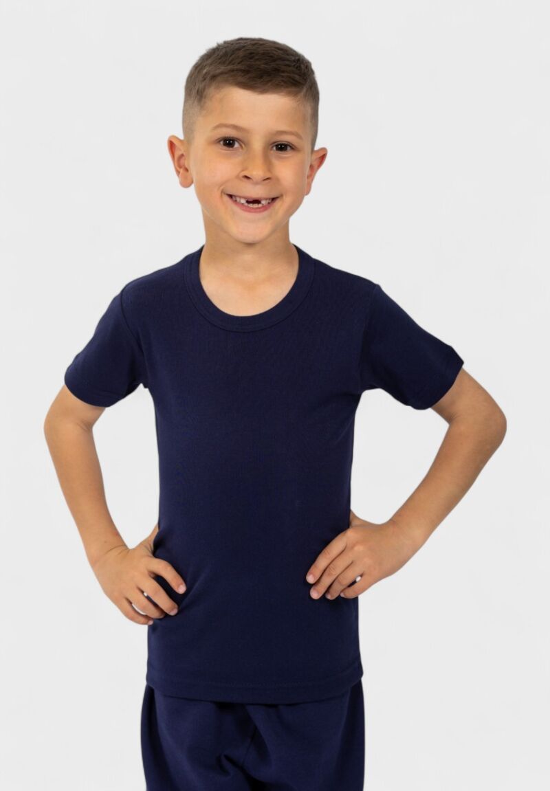 Παιδικό Φανελάκι Κοντομάνικο Μπλε  Nina Club | 100% Bαμβάκι