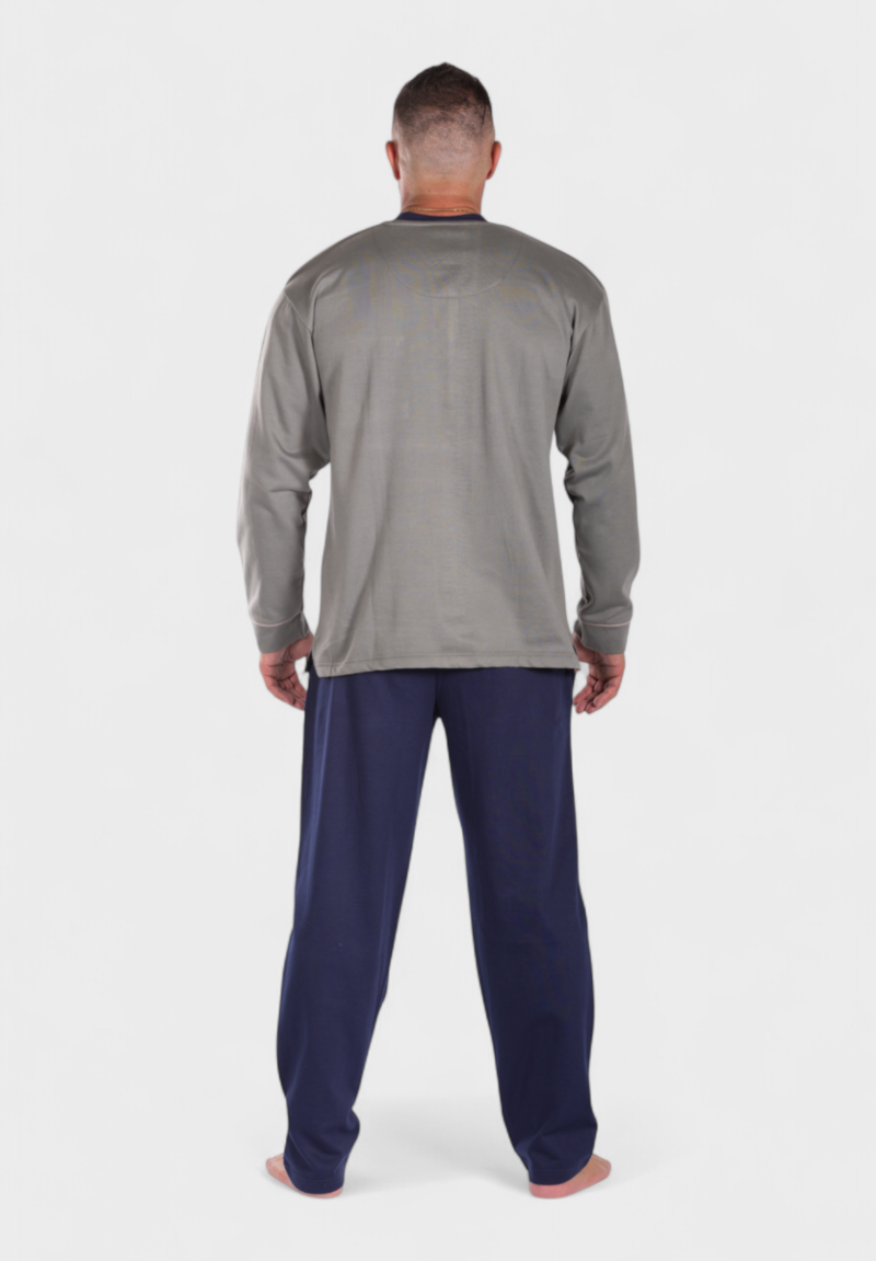 Πιτζάμα ανδρική φούτερ Collection Winter Colors Λαδί