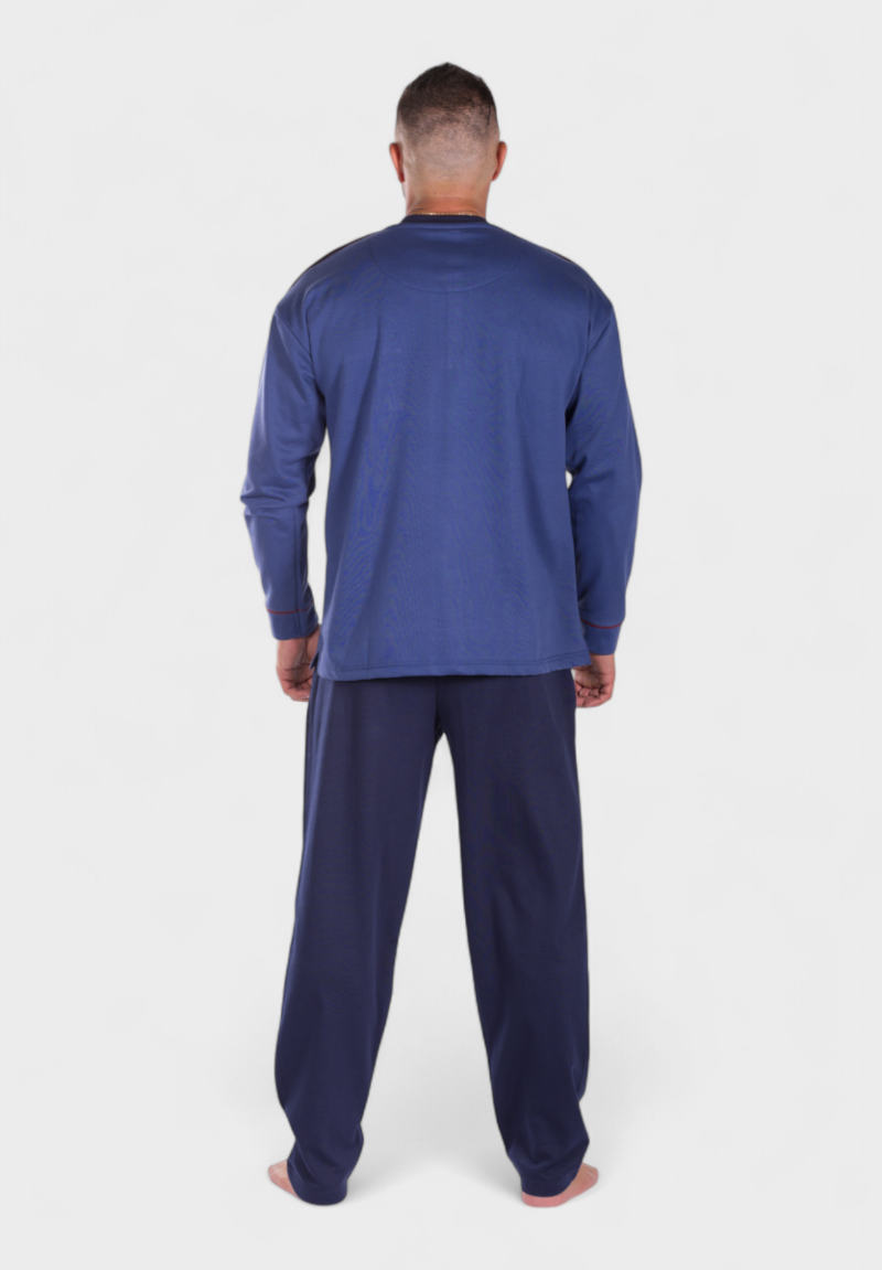 Πιτζάμα ανδρική φούτερ Collection Winter Colors Μπλέ