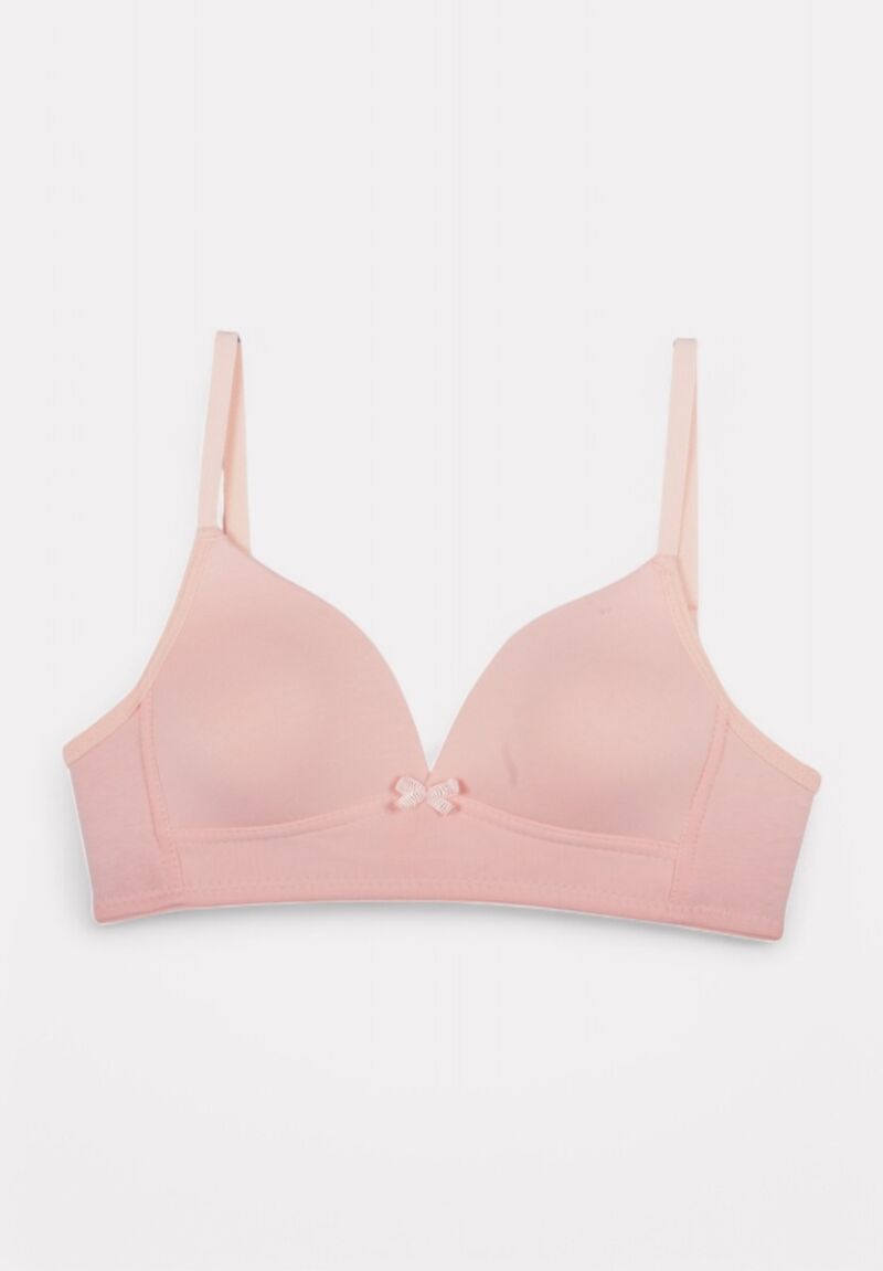 Σουτιέν Εφηβικό Βαμβακερό Biyo Kids One Color Σομόν