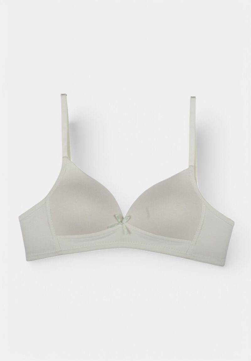 Σουτιέν Εφηβικό Βαμβακερό Biyo Kids One Color Φυστικί