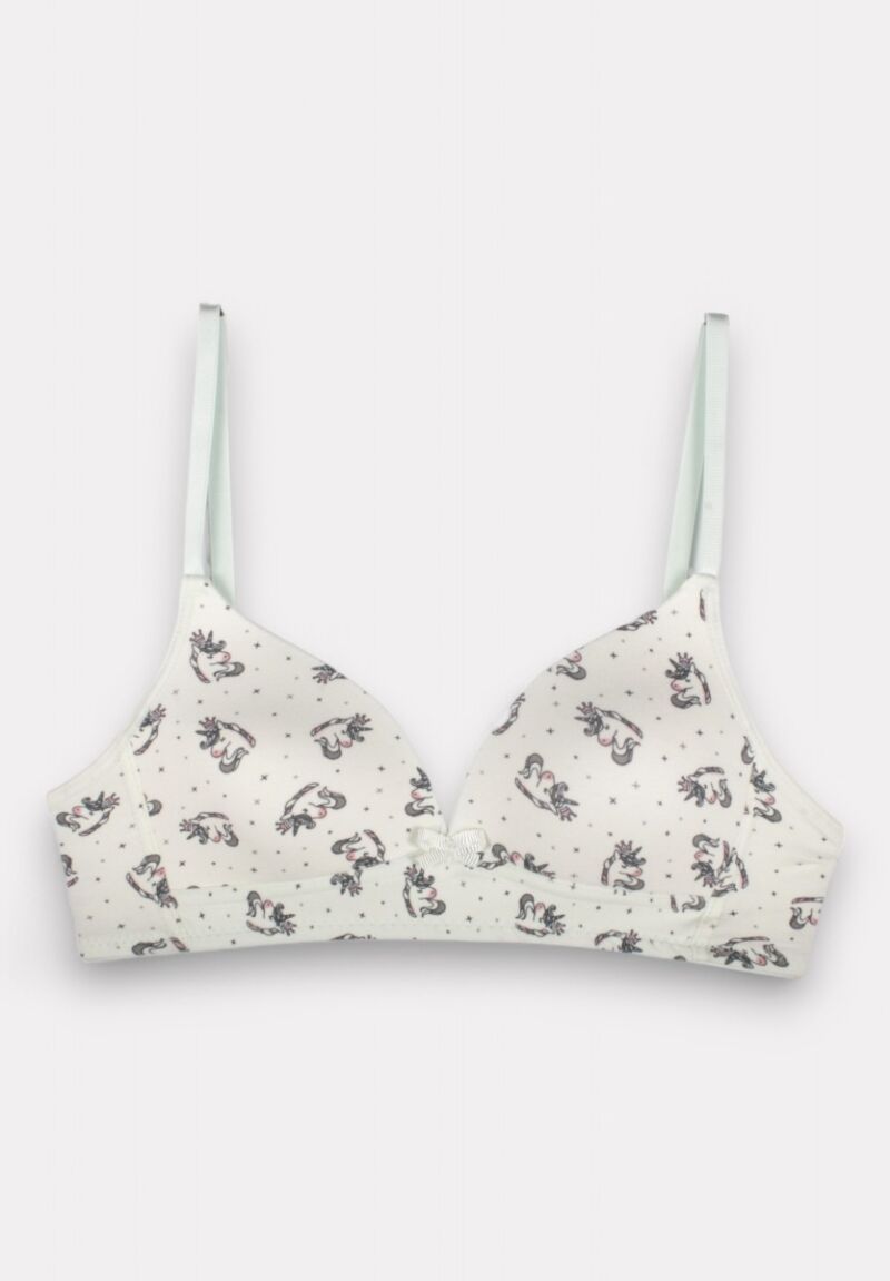 Σουτιέν Εφηβικό Βαμβακερό Biyo Kids Unicorn Βεραμάν