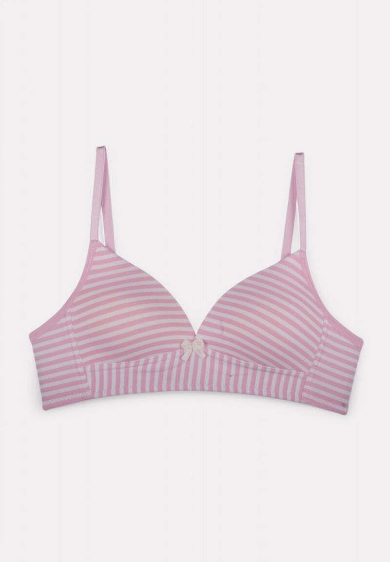 Σουτιέν Εφηβικό Βαμβακερό Biyo Kids Stripes Ροζ 