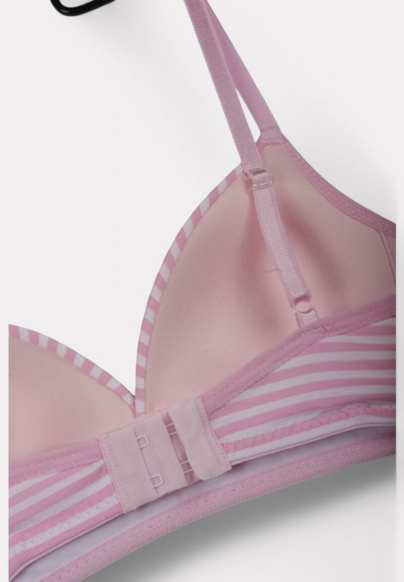 Σουτιέν Εφηβικό Βαμβακερό Biyo Kids Stripes Ροζ 