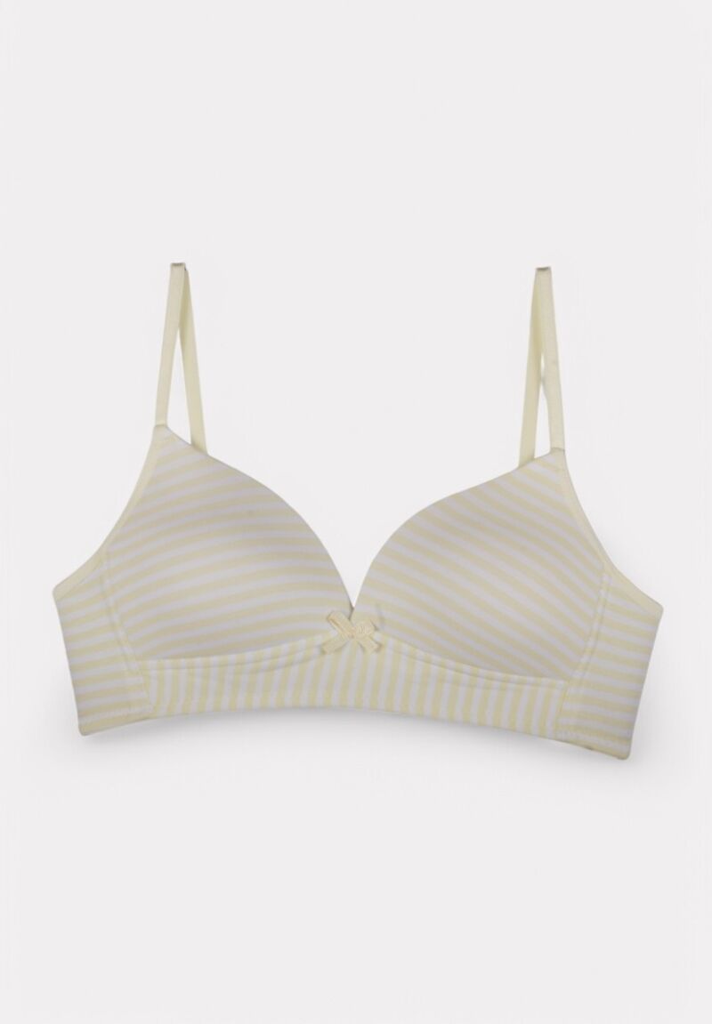 Σουτιέν Εφηβικό Βαμβακερό Biyo Kids Stripes Κίτρινο 