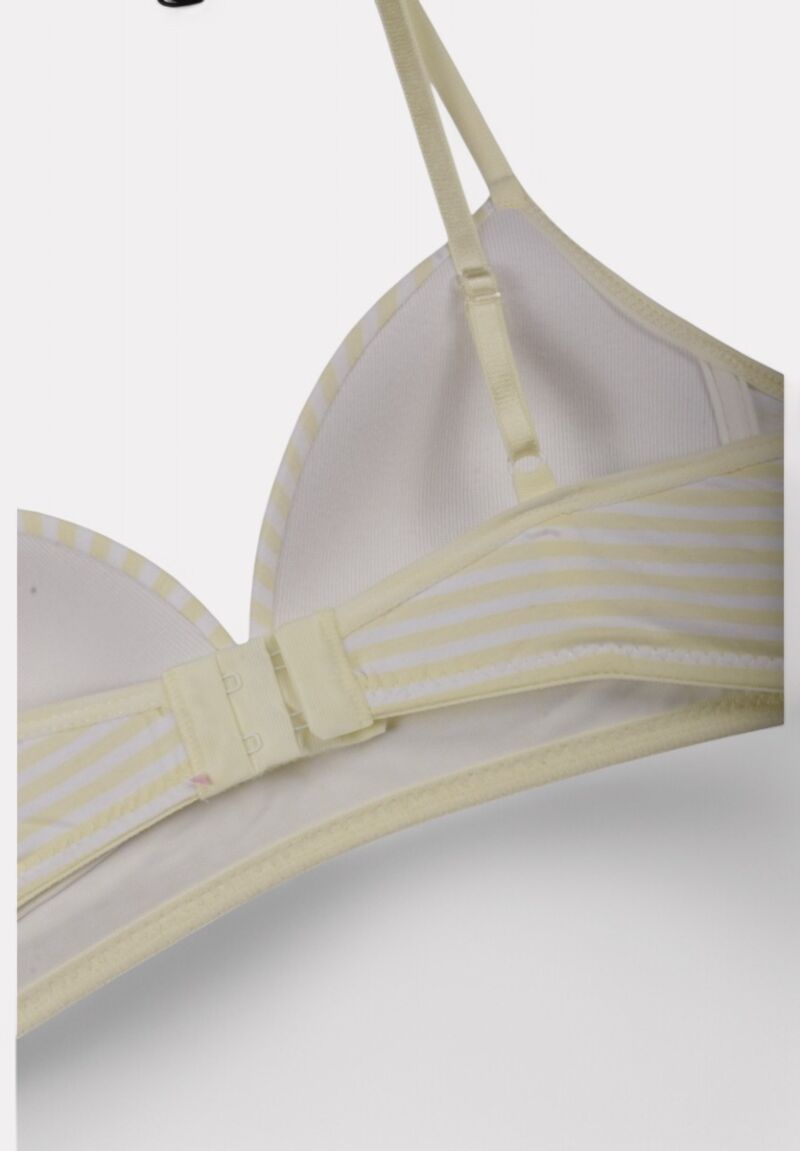 Σουτιέν Εφηβικό Βαμβακερό Biyo Kids Stripes Κίτρινο 