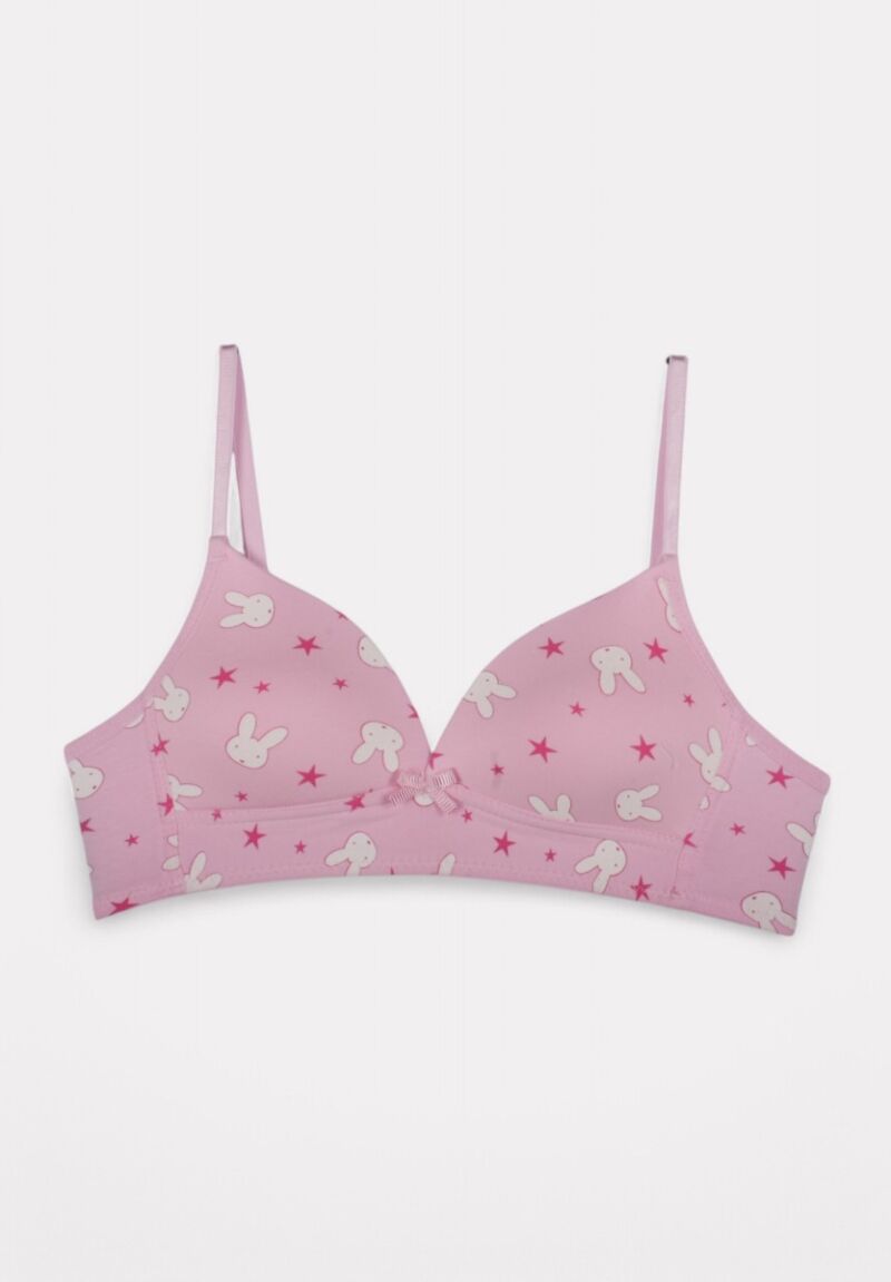 Σουτιέν Εφηβικό Βαμβακερό Biyo Kids Rabbits Φούξια
