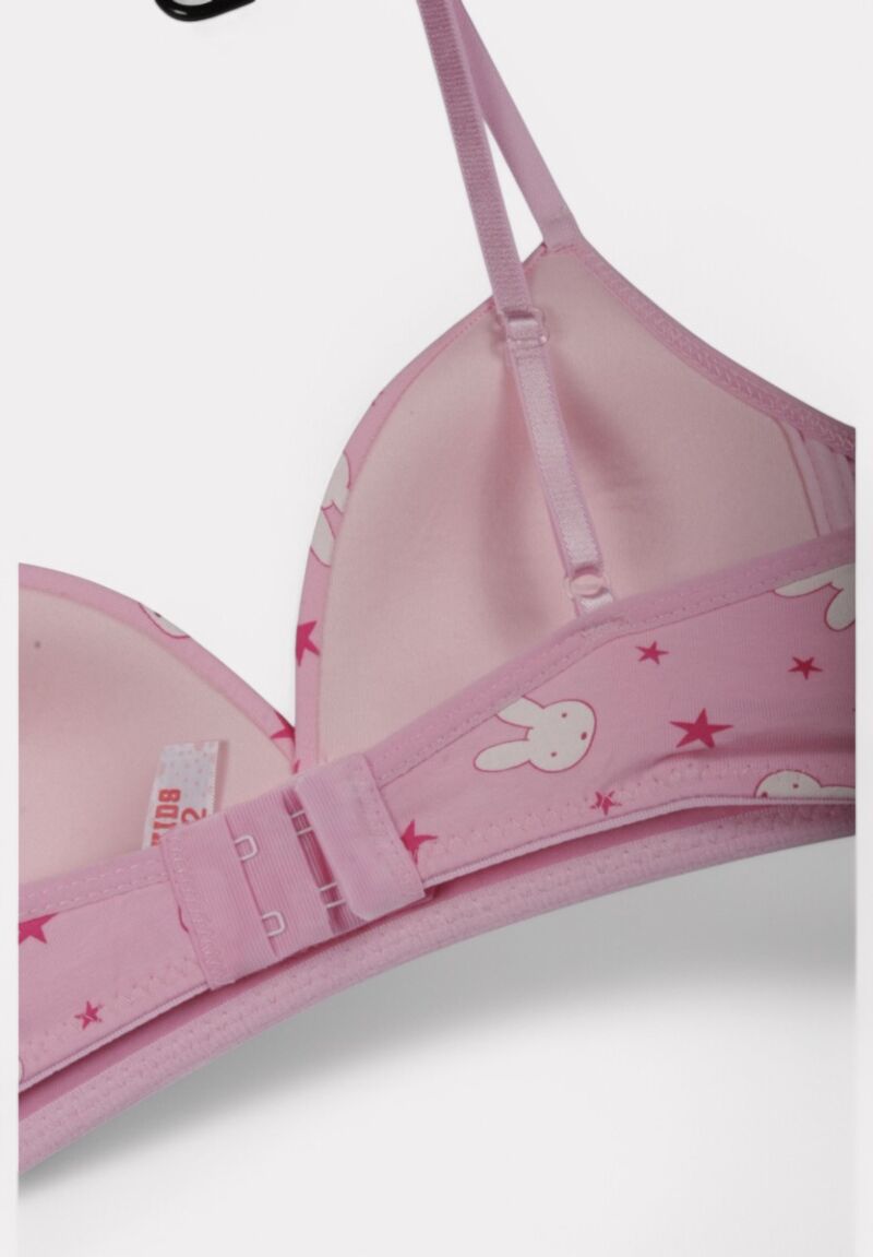 Σουτιέν Εφηβικό Βαμβακερό Biyo Kids Rabbits Φούξια