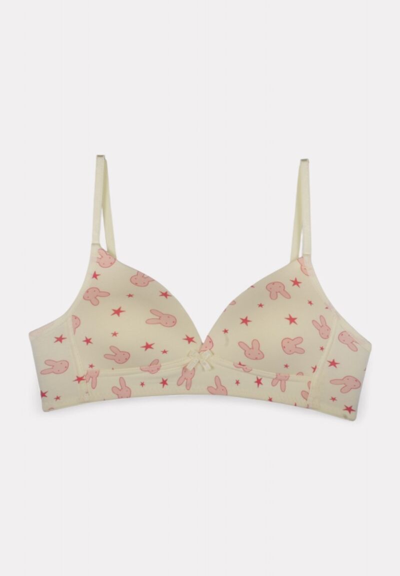 Σουτιέν Εφηβικό Βαμβακερό Biyo Kids Rabbits Κίτρινο