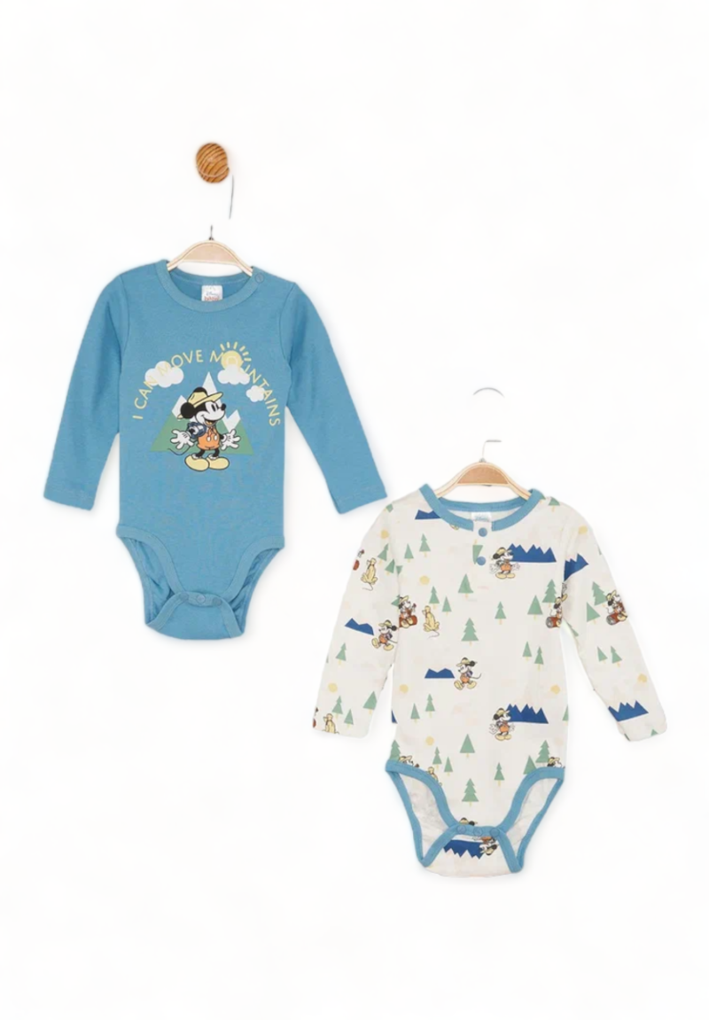 Κορμάκια Βρεφικά Cimpa με μακρύ μανίκι Mickey mountain της Disney