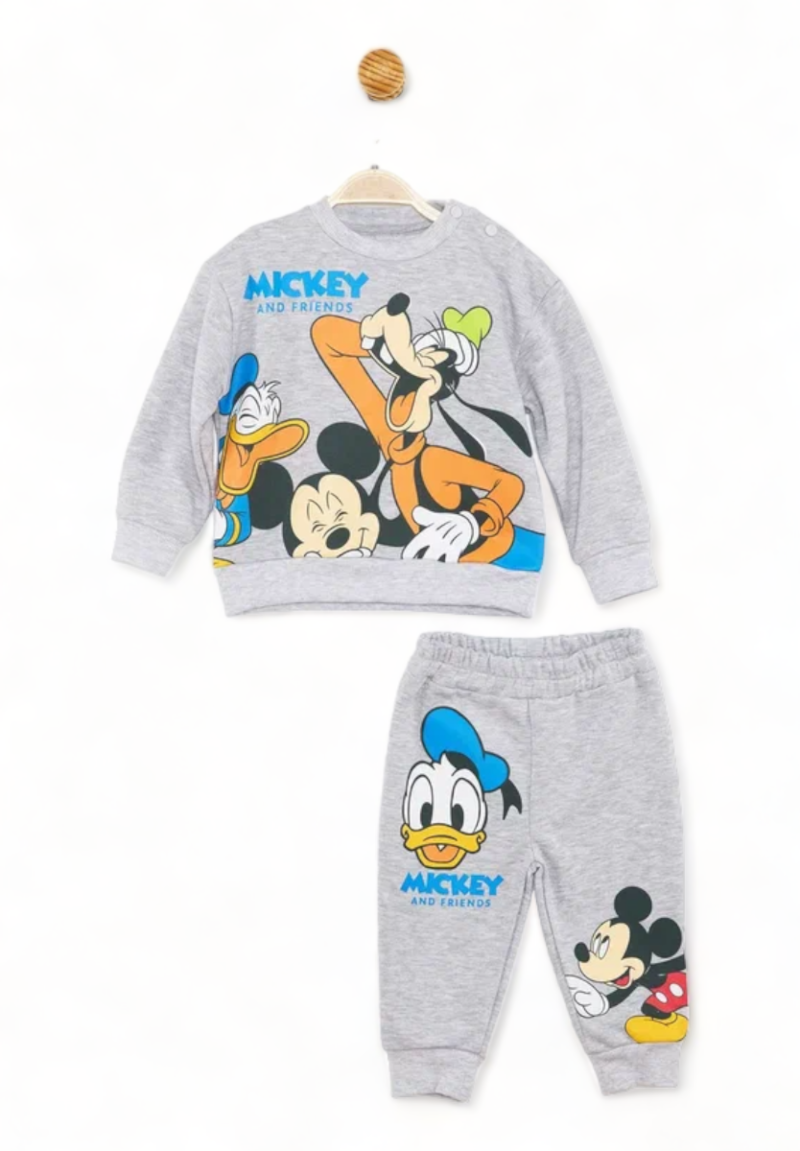 Βρεφικό σετ φόρμας Cimpa Mickey Team γκρί μελανζέ