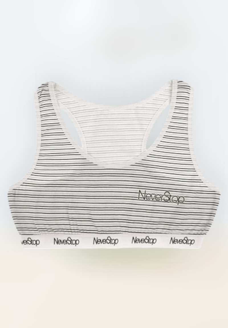 Μπουστάκια εφηβικά με φαρδιά τιράντα βαμβακερά Donella Never Stop σε συσκευασία 5 τεμ.