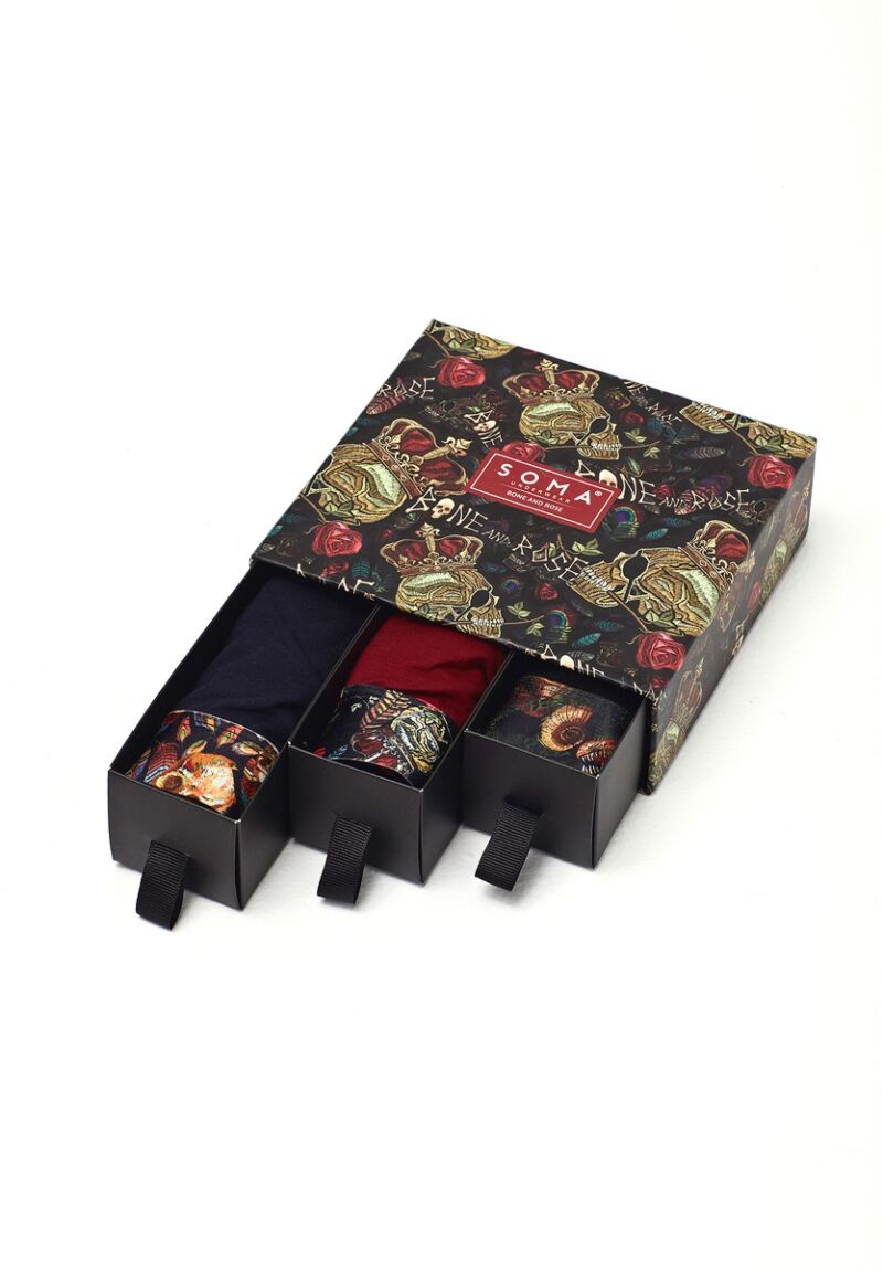 Boxer Soma ανδρικά σε κουτί Bone And Rose 3τμχ