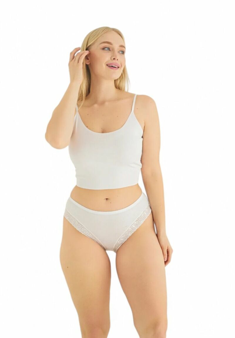 Σλιπ γυναικείο Midi Sexen Livia White 5 Τεμ.