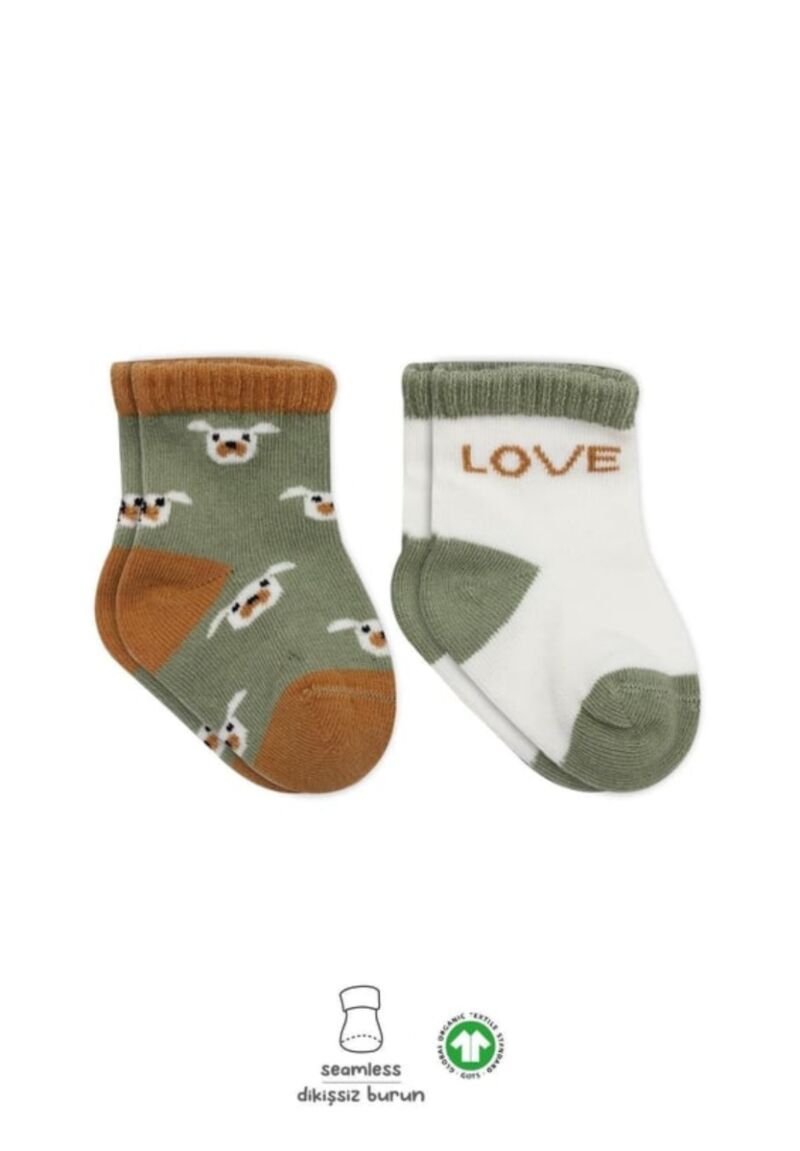 Καλτσάκια βρεφικά βαμβακερά Dog Biorganic