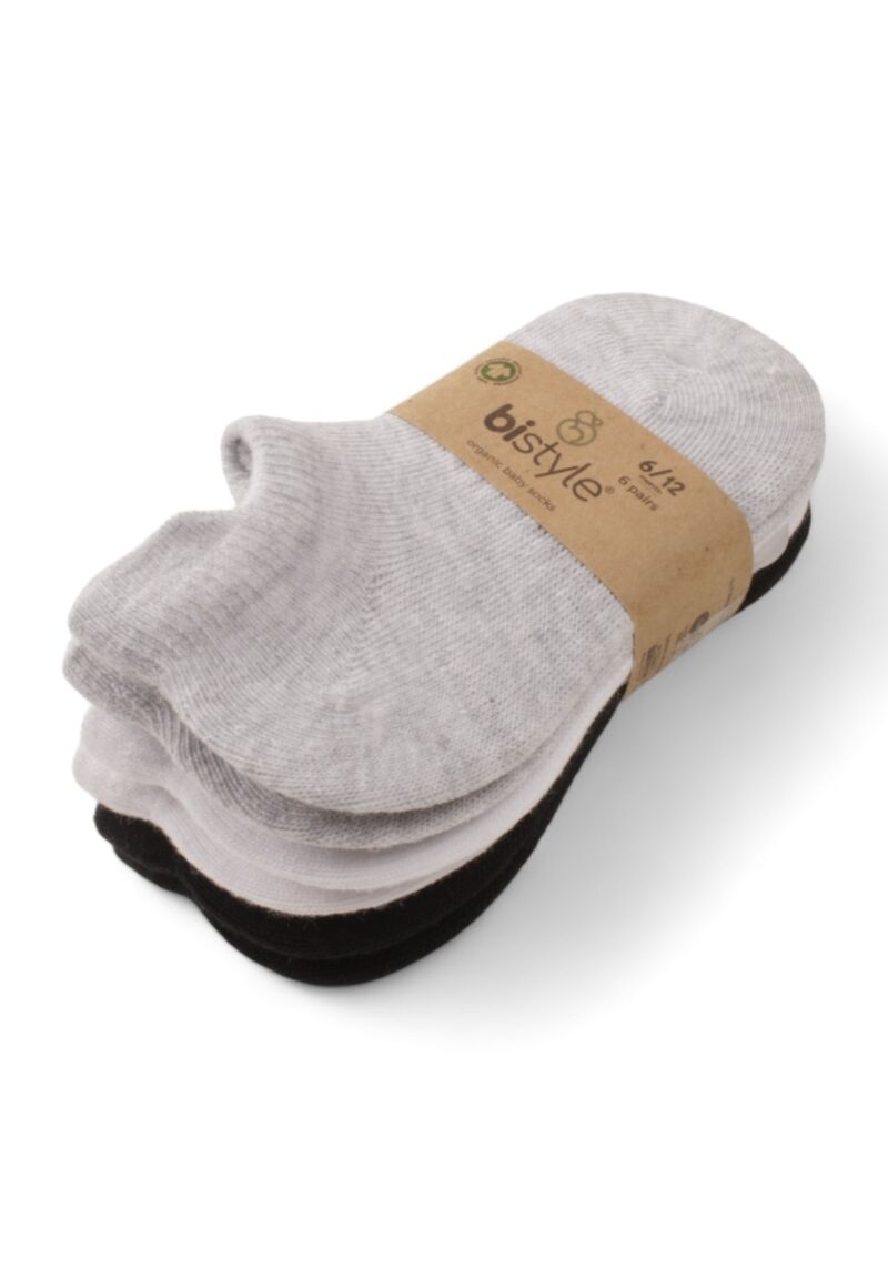 Σοσόνια βρεφικά από οργανικό βαμβάκι Biorganic Basic Colors 6 Τεμ.