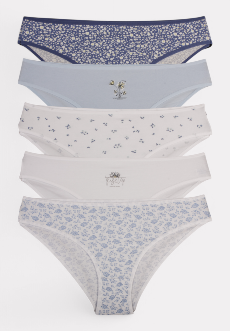 Σλιπ Bikini βαμβακερά Berrak σε οικονομική συσκευασία 5 τεμαχίων Rise Up