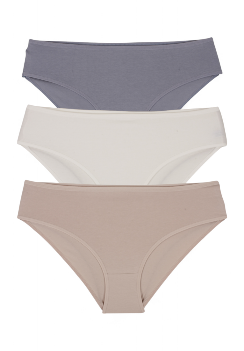 Σλιπ γυναικεία ψηλόμεσα μονόχρωμα Berrak 3 Τεμ.