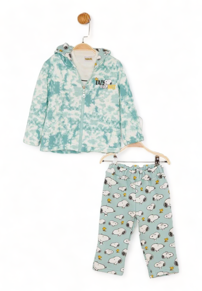 Βρεφικό σετάκι Cimpa με ζακέτα Snoopy αποτελούμενο απο 3τχμ