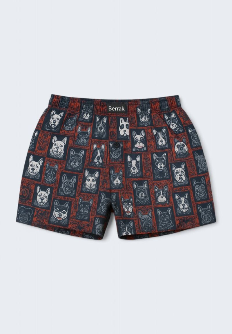 Ανδρικό Μποξεράκι Berrak με Σχέδιο Σκυλάκια