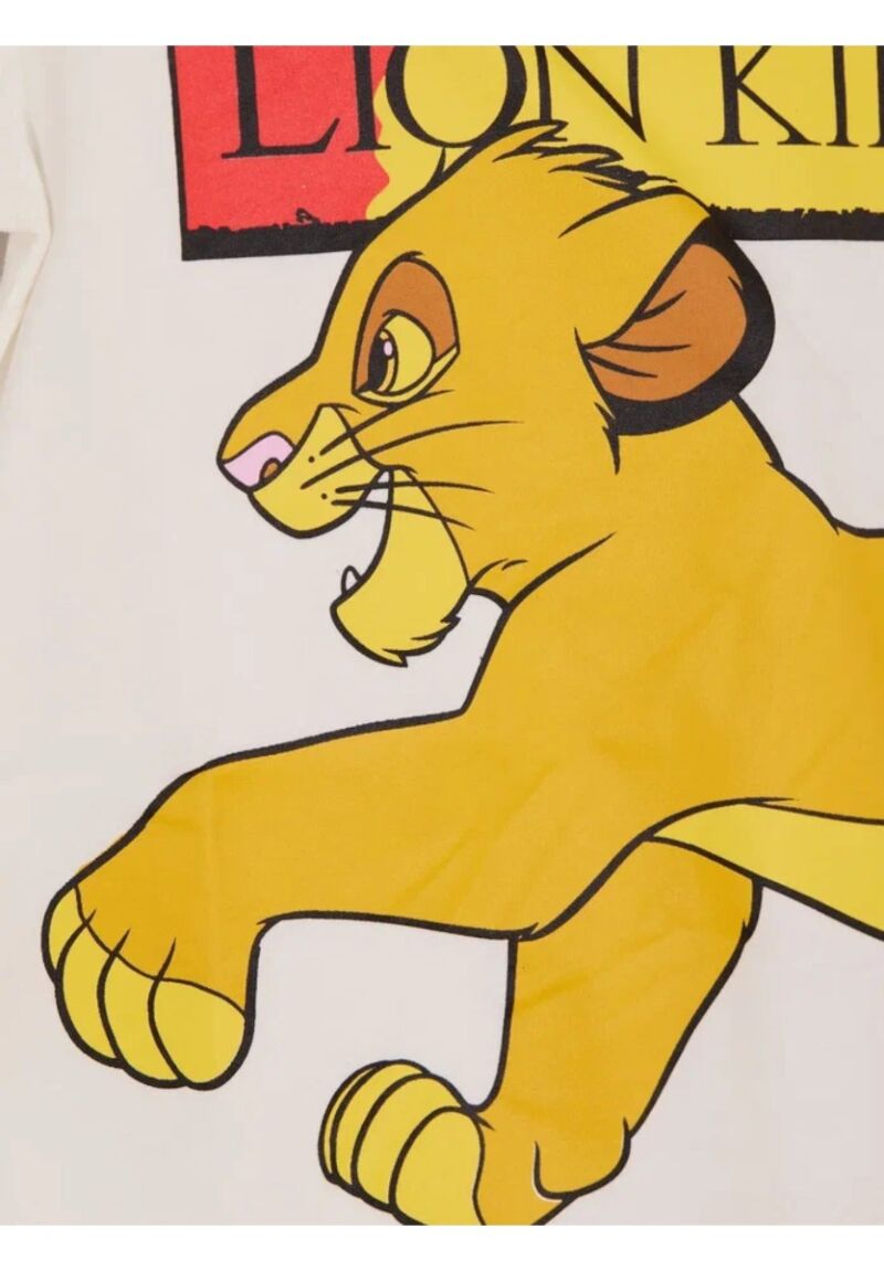 Πιτζάμα για αγόρι βαμβακερή Cimpa Disney Lion King λευκή