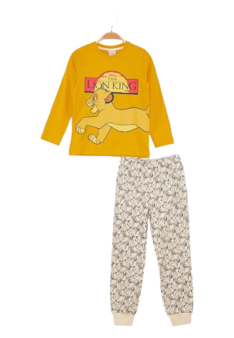 Πιτζάμα για αγόρι βαμβακερή Cimpa Disney Lion King πορτοκαλί